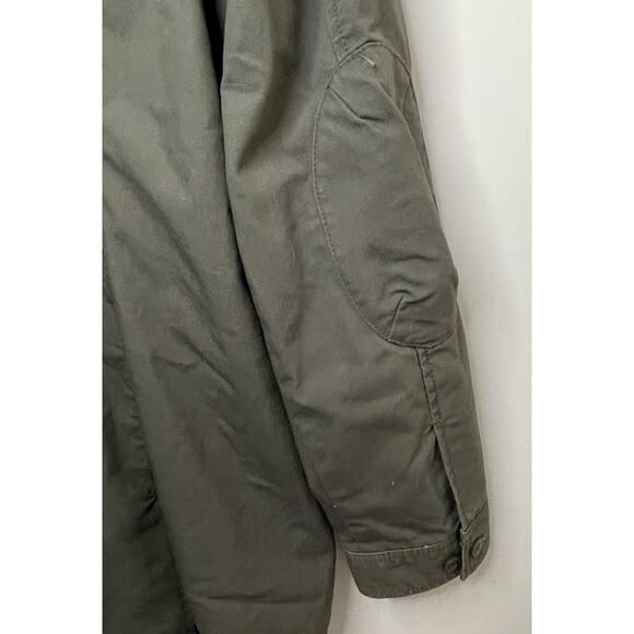 VTG LL Bean Khaki Fireside Field Jacket Barn Chore Coat Flannel Lined Women XL - Picture 10 of 16